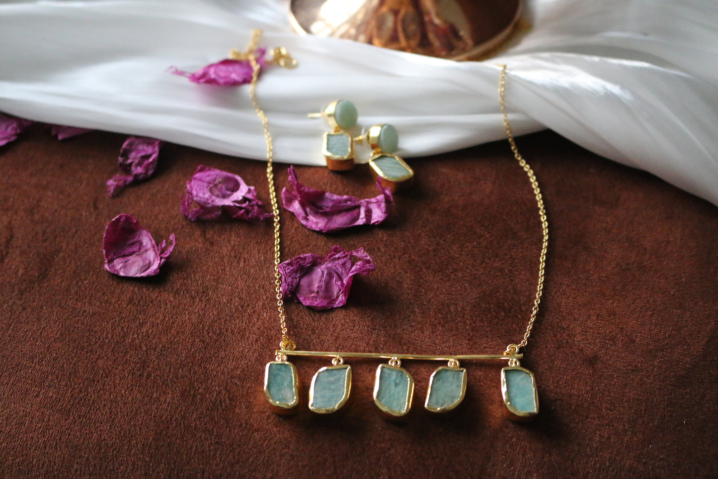 Issa Hanging Gem Necklace