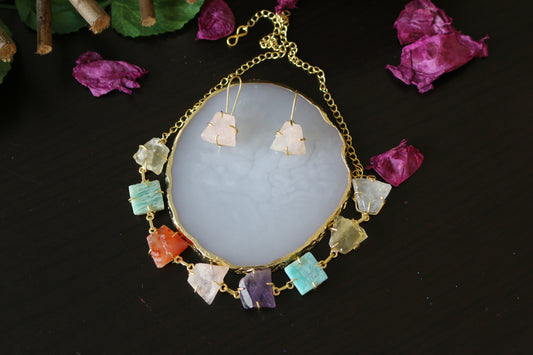 Coral Multi Colour Premium Necklace Set