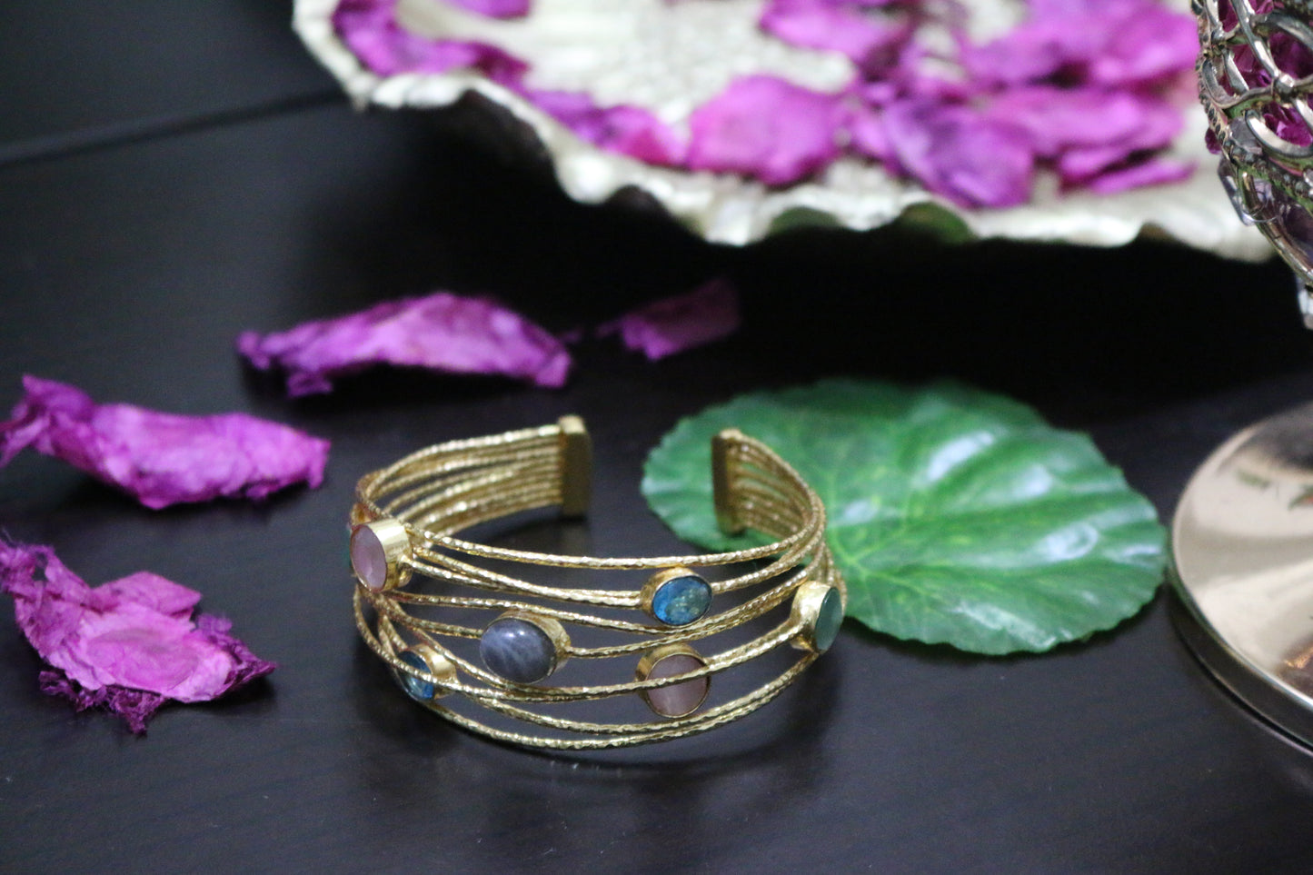 Crystal Hand Cuff- Multi Colour