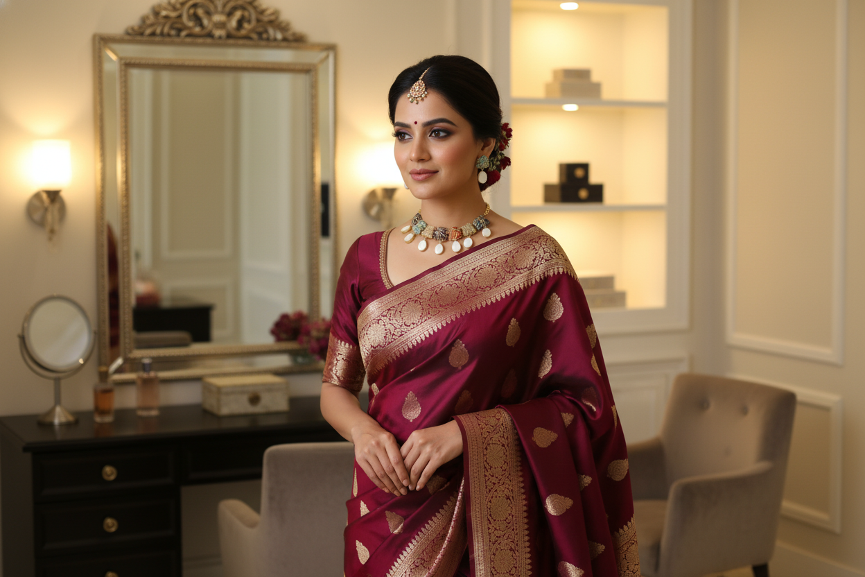 Heera Multi Colour Premium Necklace Set with Mother of Pearl Drops