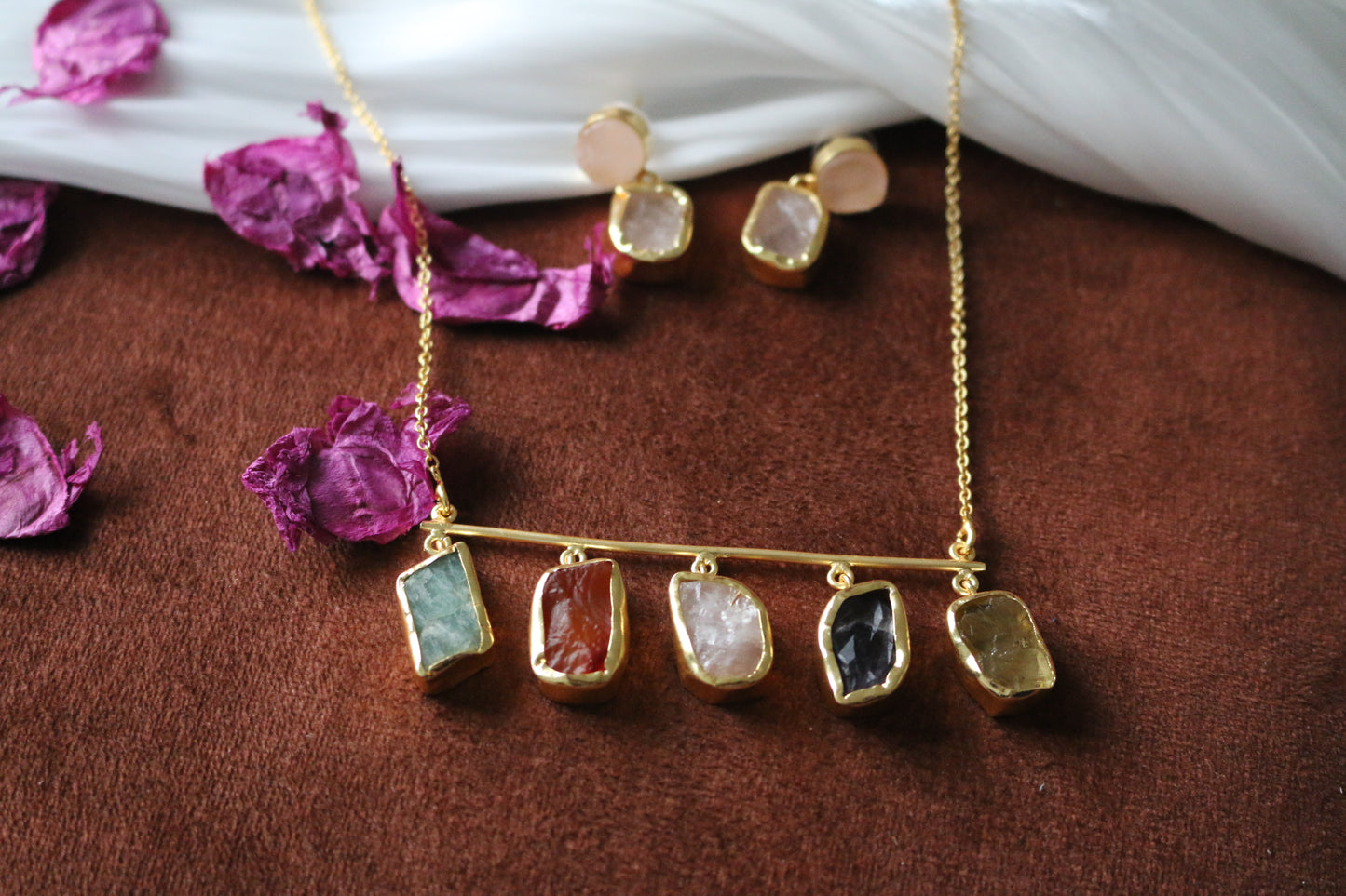 Issa Hanging Gem Necklace