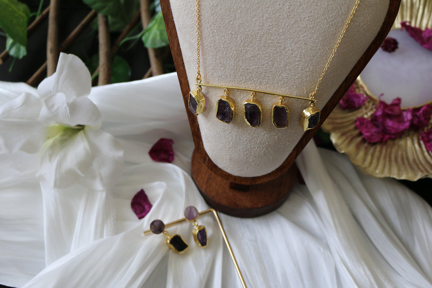 Issa Hanging Gem Necklace