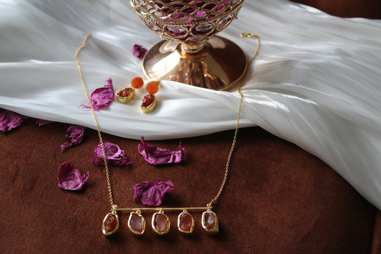 Issa Hanging Gem Necklace