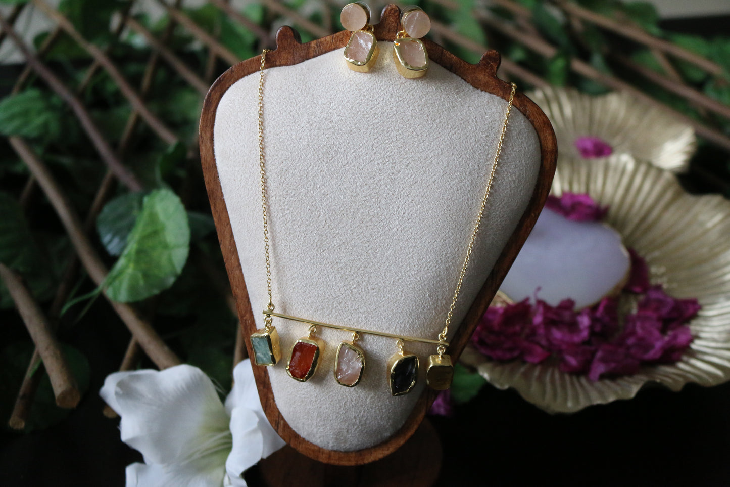 Issa Hanging Gem Necklace