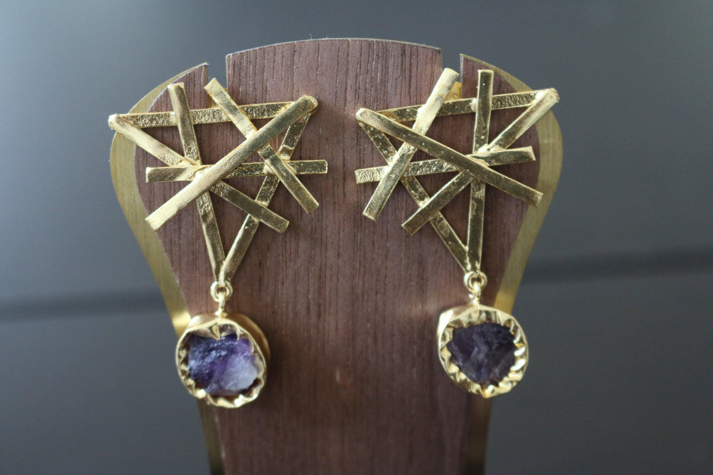 Nature Jigsaw Contemporary Earrings