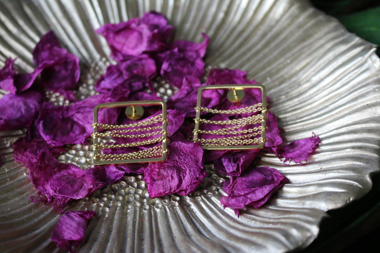 Pixie Square Contemporary Earrings