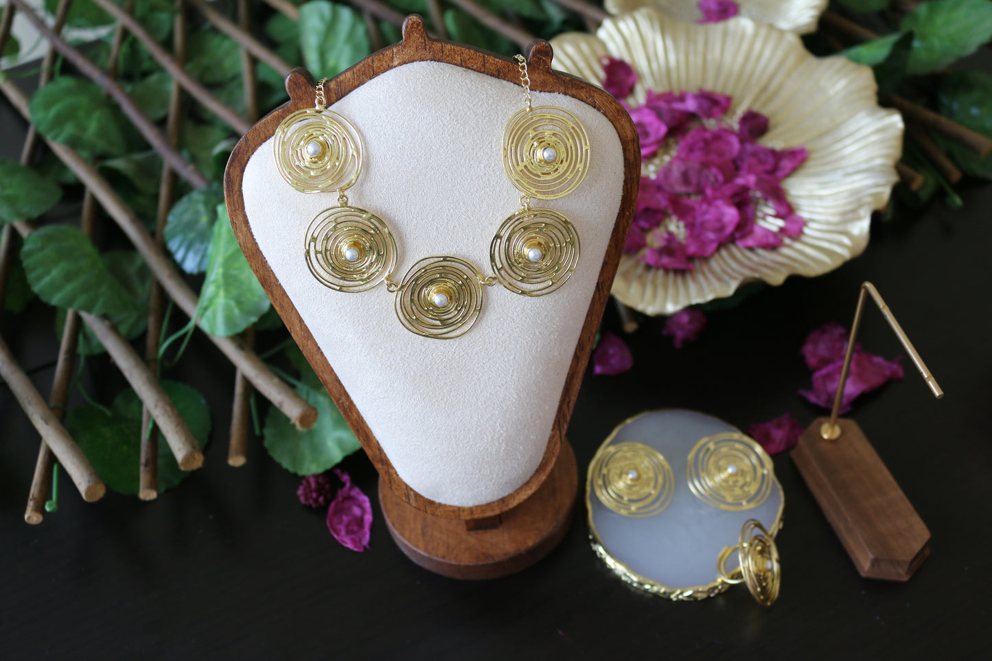 Rossita Pearl Embellished Premium Necklace Set