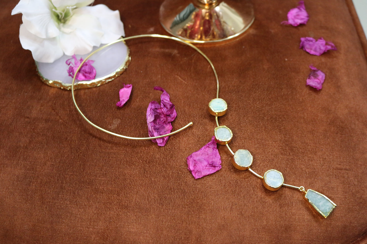 Serene Turquoise Natural Stone Choker