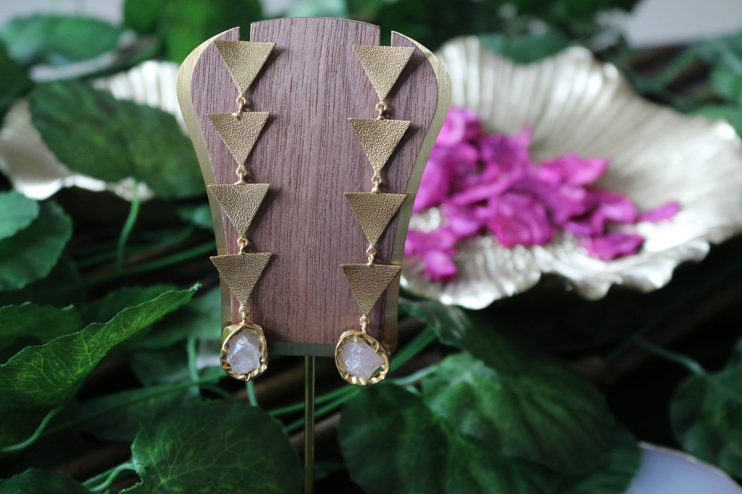 Triangle Falls Long Earring